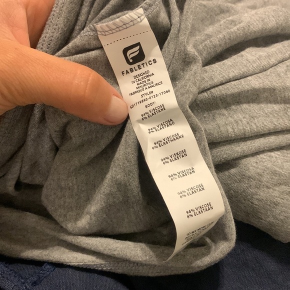 NWT Fabletics Retta Midi Dress gray casual sleeveless silky soft jersey drape - Picture 8 of 12